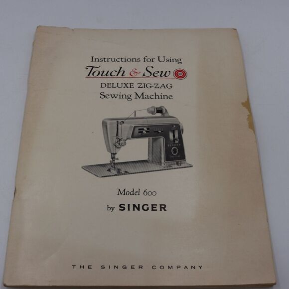 Singer 600 Vintage Zig Zag Sewing Machine Instruction Manual - Picture 1 of 6